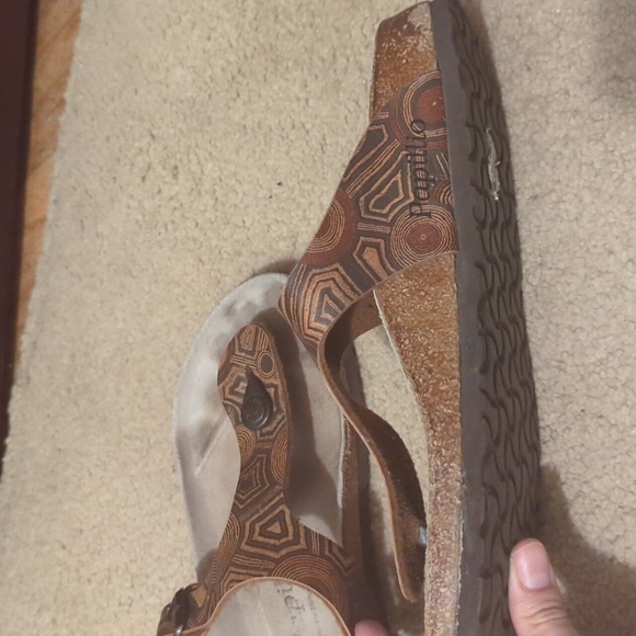 Birkenstock Gizeh Sandals Womens Brown Leather Thong Slides Size 38 - Picture 11 of 16